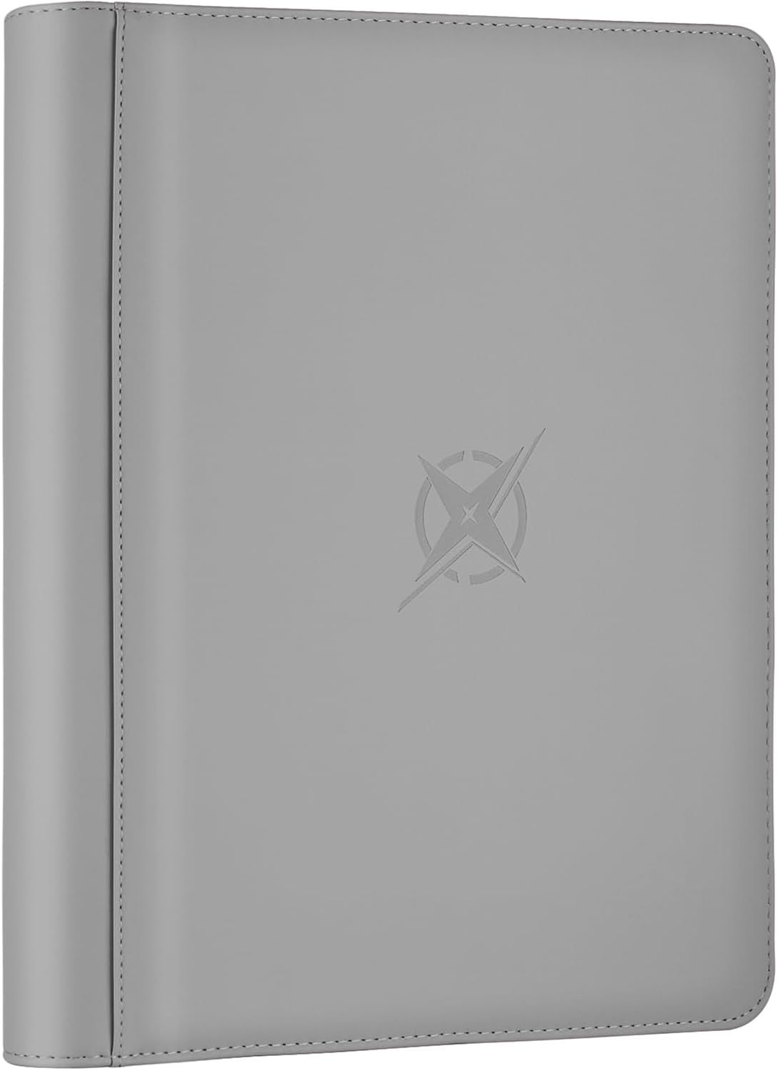 Trading Card Binder, Card Binder 9 Pocket for Trading Cards, Holds 540 Cards, Zippered Premium Card Collection Binder Album for Game Card, Sports Card, Yugioh, MTG (Carbon ash)