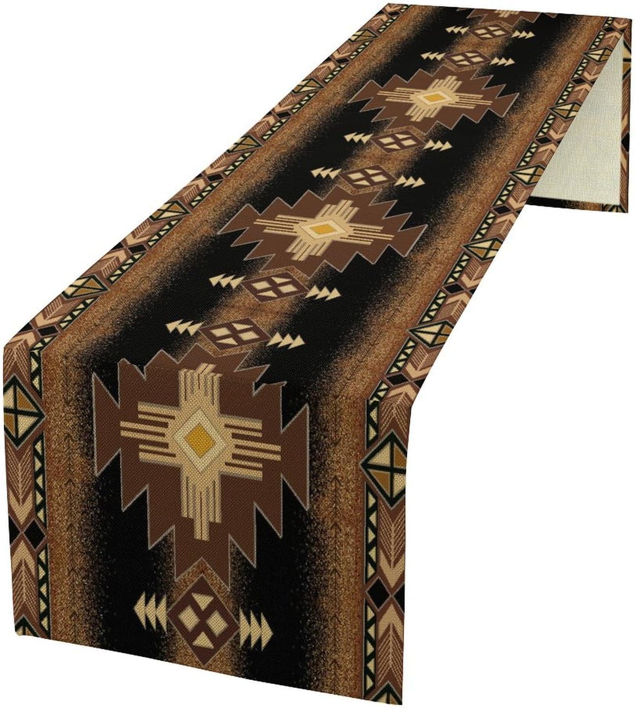 Aztec Table Runner Southwestern Native Vintage Geometric Pattern Table Runner Retro Country Table Dinner Decoration 13x90 Inch