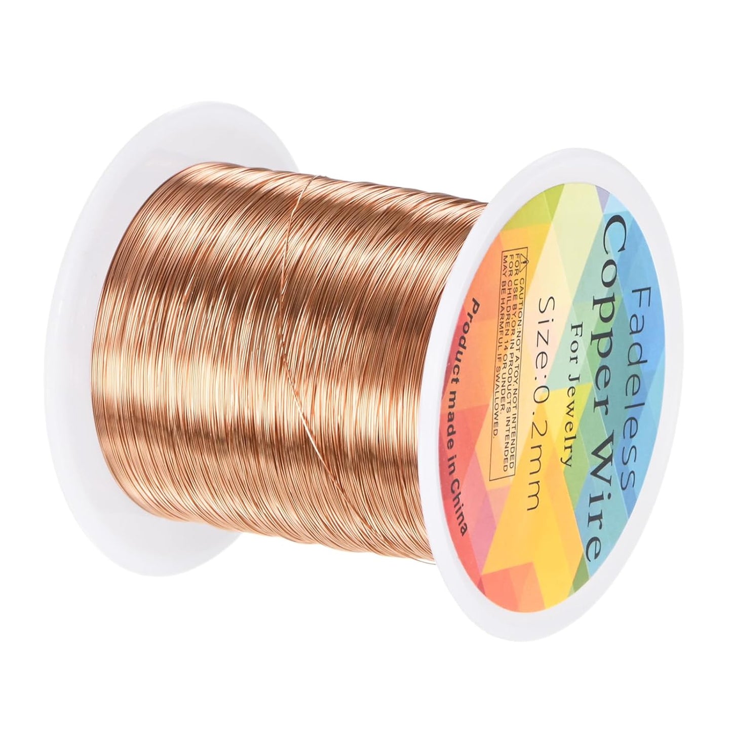 0.2mm Jewelry Wire, 32 Gauge 328FT Craft Wire Copper Beading Wire for Jewelry Making/Planting/Weaving/DIY Crafting, Soft Metal Wires [100M, Copper Tone]