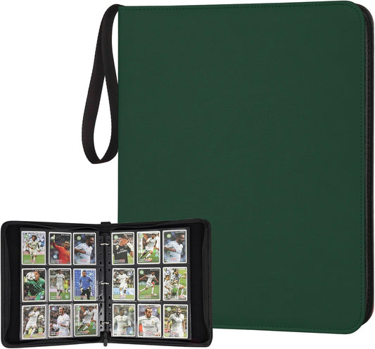 Trading Card Binder, 720 Pockets Card Binder, 9-Poccket Sided Pocket Sports Card Binder, Premium Card Binders Compatible with MTG, TCG, Baseball Cards(Dark Green)