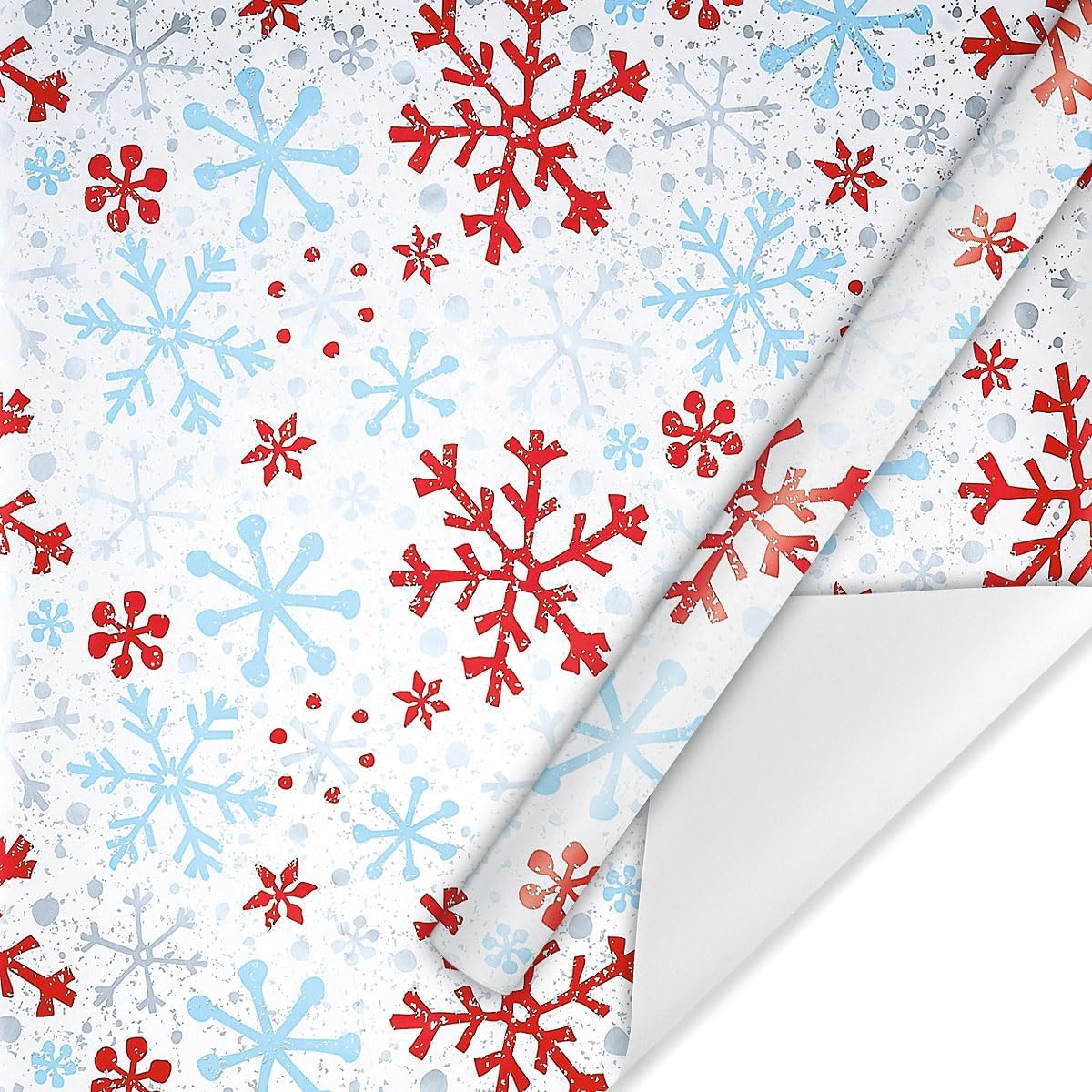 Current Crackle Snowflake Christmas Rolled Wrapping Paper - Premium Jumbo 23-Inch x 32-Foot Gift Wrap Roll, 61 Square Feet Total