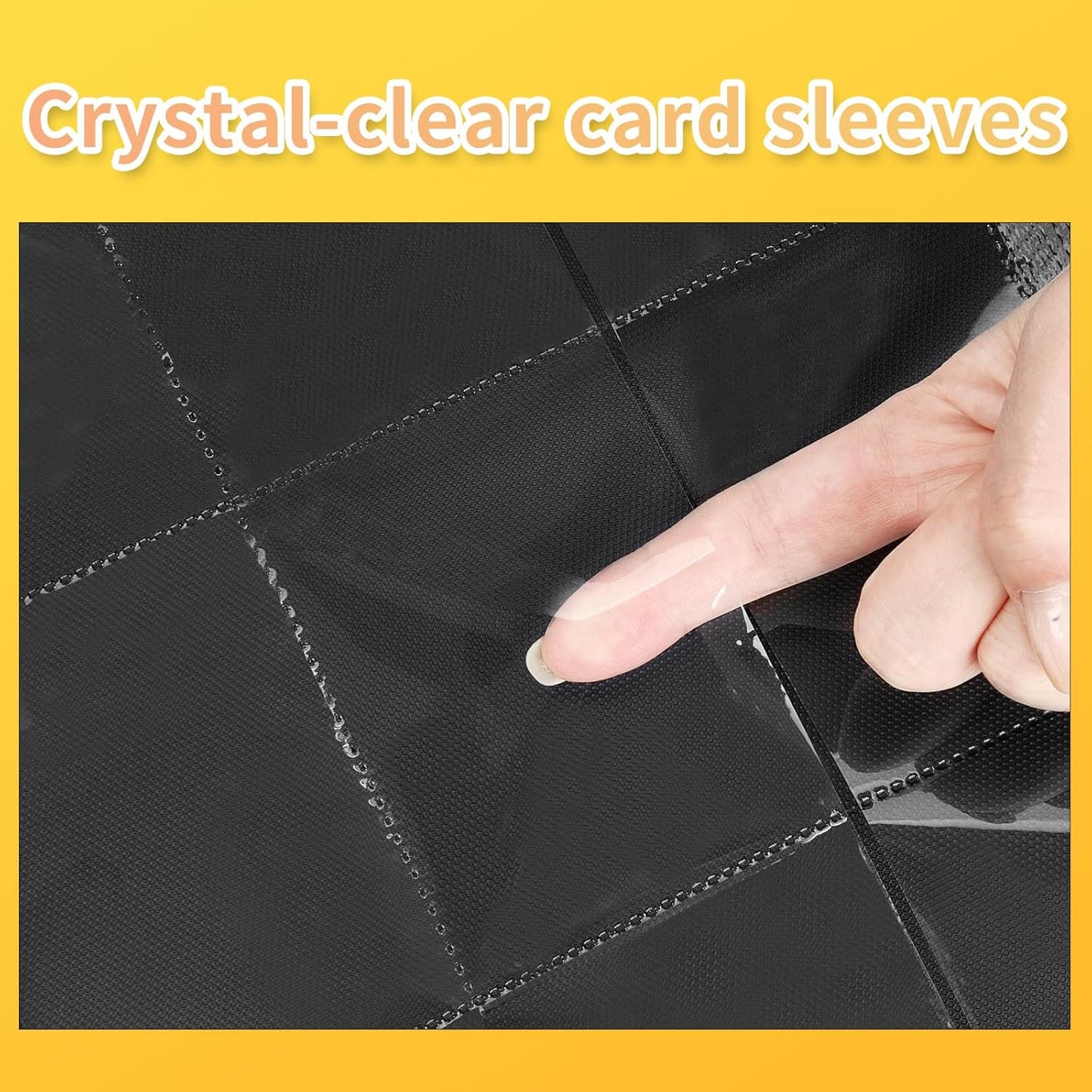 Premium 1000+ Pockets Trading Card Binder, 16-Pocket Ringless Side-Loading Album for TCG, MTG, Lorcana, Sports & Standard-Size Cards (Black2)