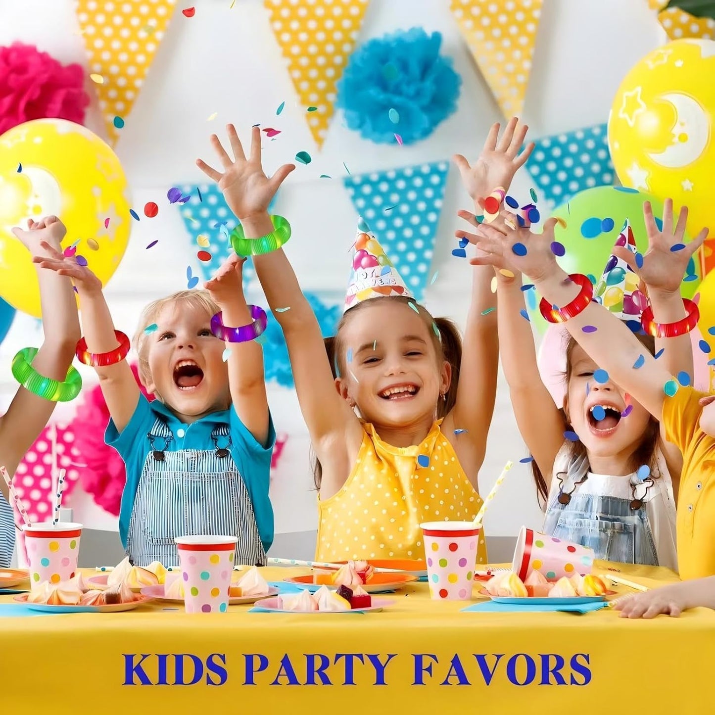 Blue 36 Pack Light Up Party Favors Supplies,Bulk Glow Sticks Bracelet,Necklace Accessories for Kids,Birthday Return Gifts Treats,Easter Basket Goodie Bag Stuffer Fillers for Boys Girls