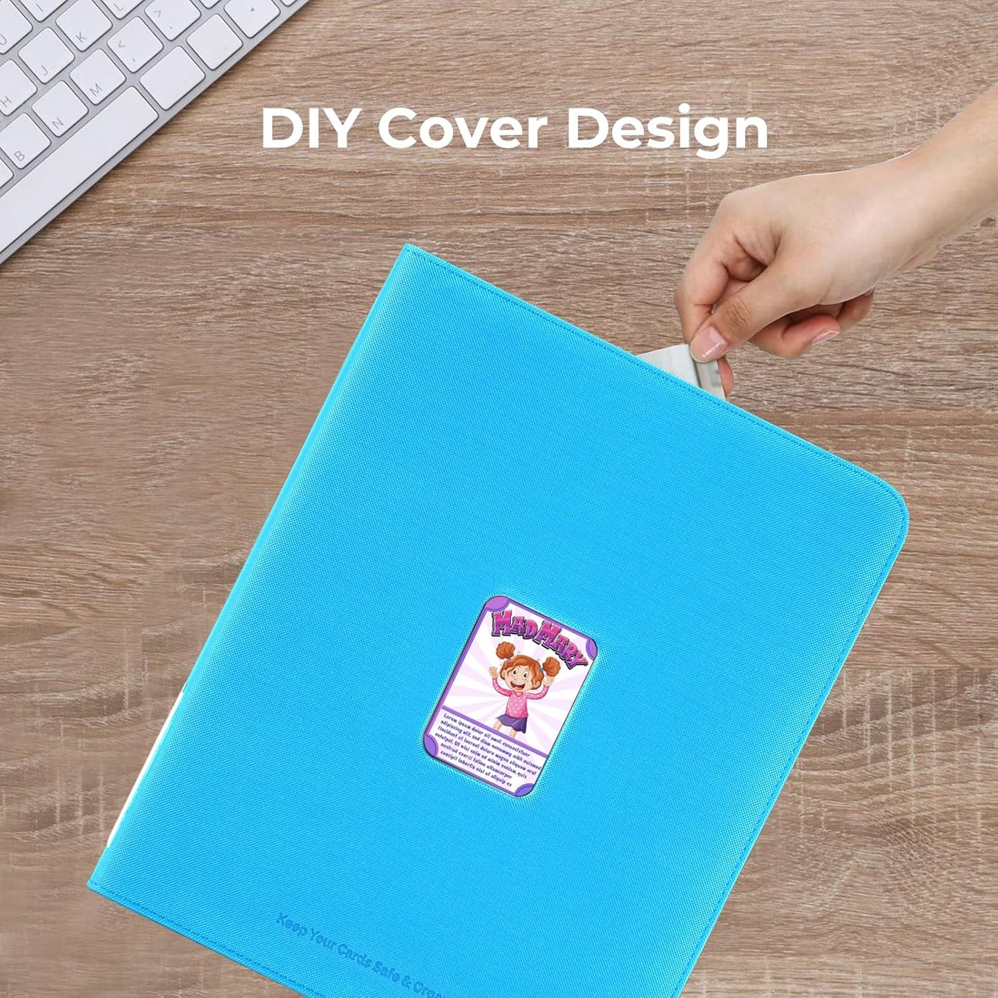 Premium ZiP Trading Cards Binder 9 Pockets, 936 Cards, Large Cards Book Album with Front Window & Lable Pocket, Card Collection Folder for TCG, MTG, Baseball, Football, Soccer and Games Cards