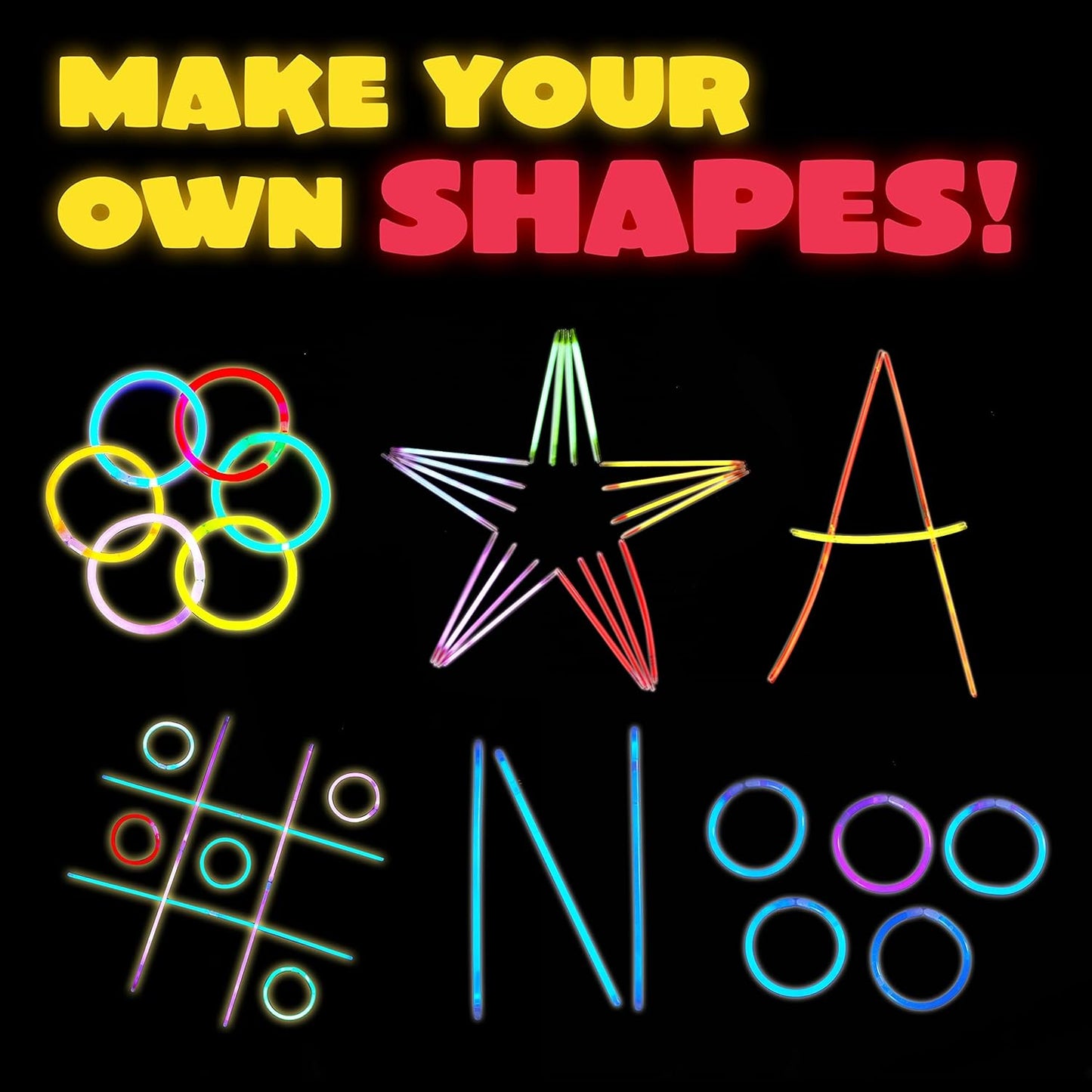 JOYIN 800 Pcs 8" Glowsticks, Halloween Supplies Pack, Bracelets Necklaces, Glow in the Dark Party Favors, Easter, Christmas, Football Party Supplies