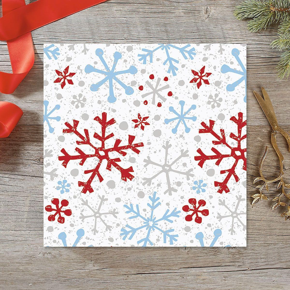 Current Crackle Snowflake Christmas Rolled Wrapping Paper - Premium Jumbo 23-Inch x 32-Foot Gift Wrap Roll, 61 Square Feet Total