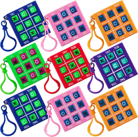 Mini Tic Tac Toe Keychain Games - (Bulk Pack of 24) 2-Inch Travel Tic-Tac-Toe Mini Board Game for Kids, Boys & Girls Party Favors, Goody Bag Stuffers, Classroom Prizes, Backpacks, Birthday Gifts